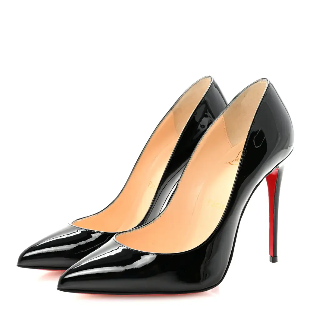 CL CHRISTIAN LOUBOUTIN PIGALLE FOLLIES 10CM · black nero patent