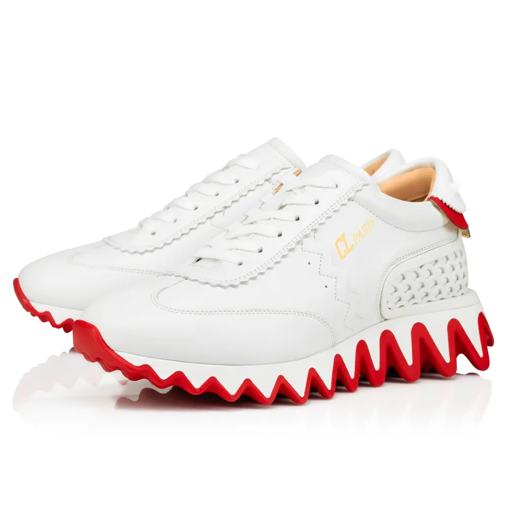 CL CHRISTIAN LOUBOUTIN SNEAKER LOUBISHARK · all white