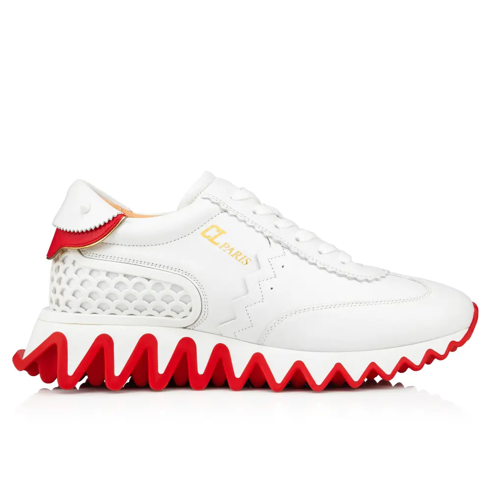 CL CHRISTIAN LOUBOUTIN SNEAKER LOUBISHARK all white