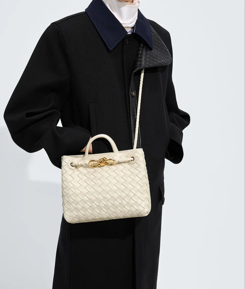 BOTTEGA VENETA BV SMALL ANDIAMO BAG SEA SALT GHW