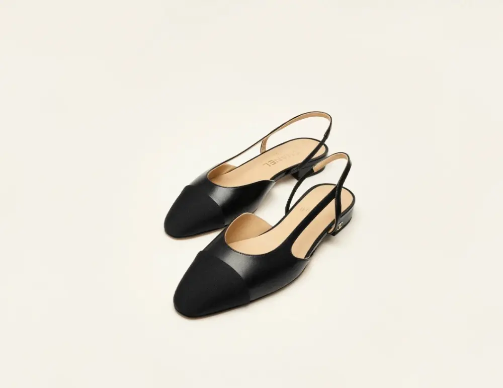 FLAT SLINGBACK · BLACK