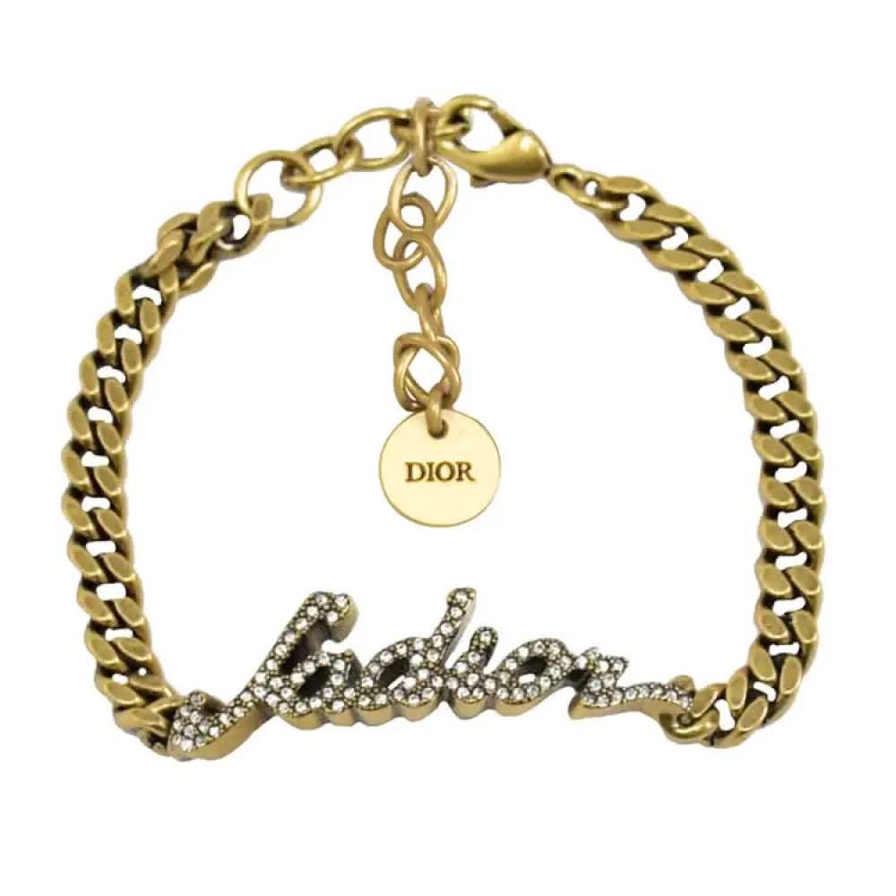 DIOR BRACELET CHAIN JADIOR CRYSTAL VINTAGE ghw
