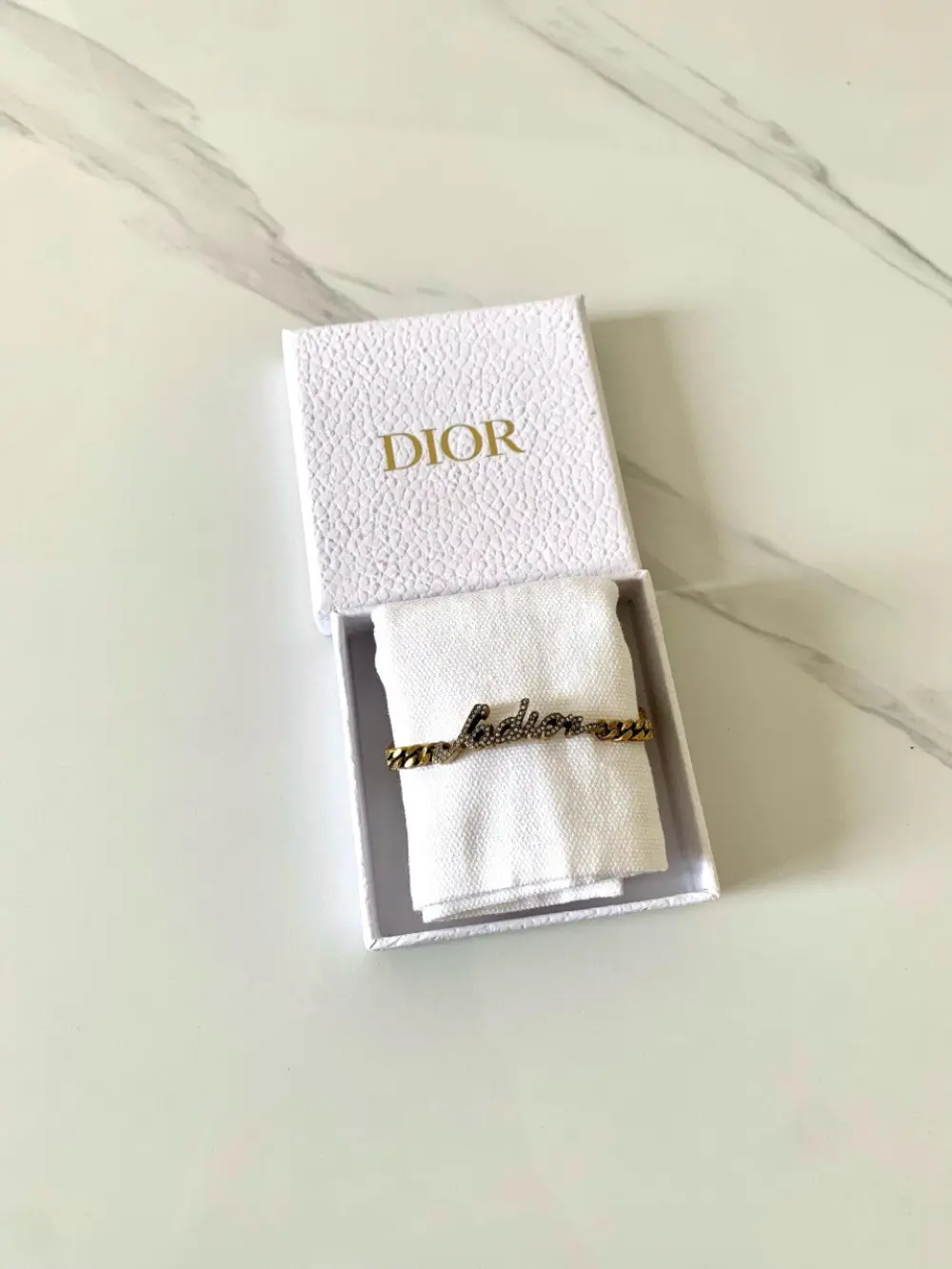 DIOR BRACELET CHAIN JADIOR CRYSTAL VINTAGE ghw