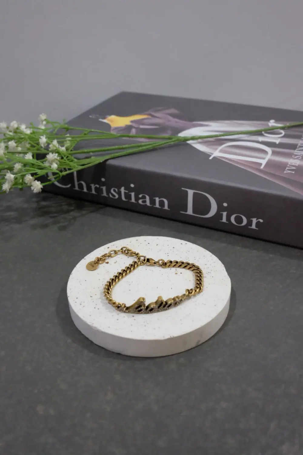 DIOR BRACELET CHAIN JADIOR CRYSTAL VINTAGE ghw