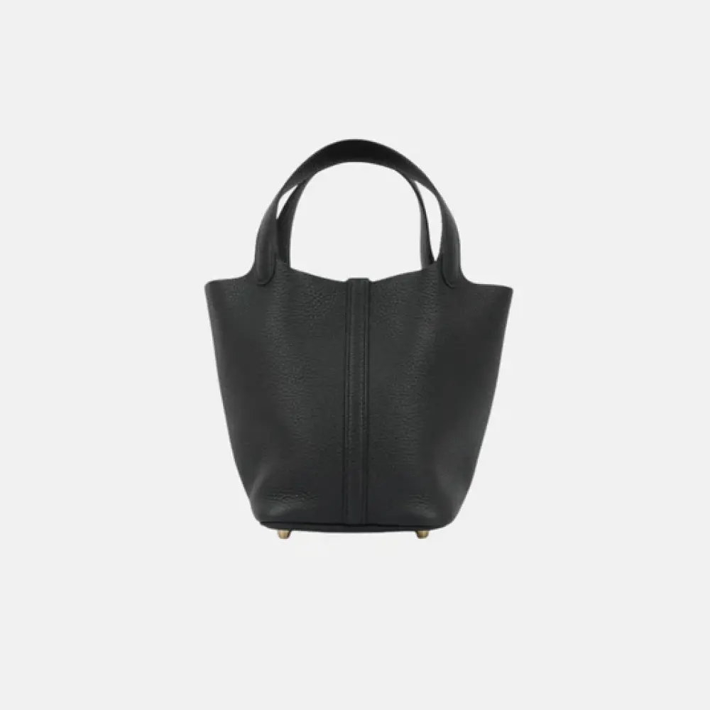 HERMES PICOTIN 18 BLACK GHW