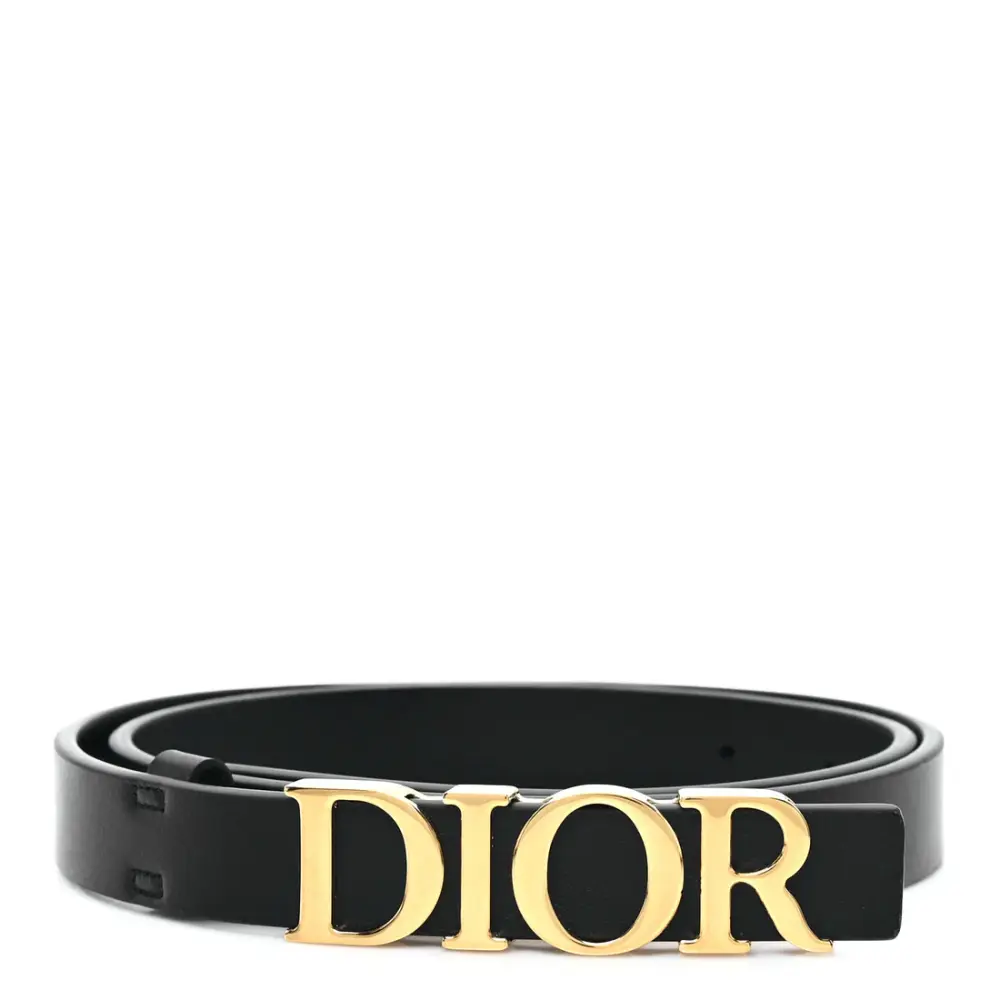 D-DREAM BELT 2CM · black smooth calfskin