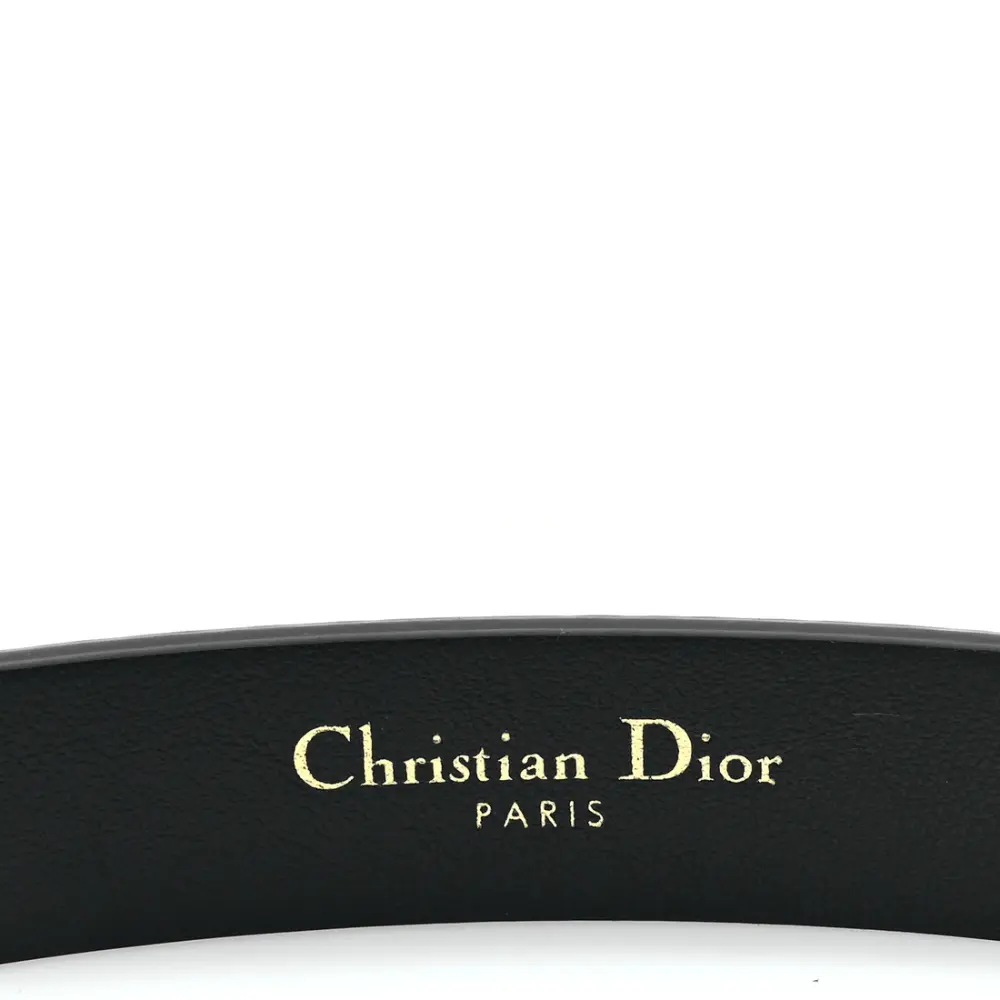 DIOR D-DREAM BELT 2CM black smooth calfskin