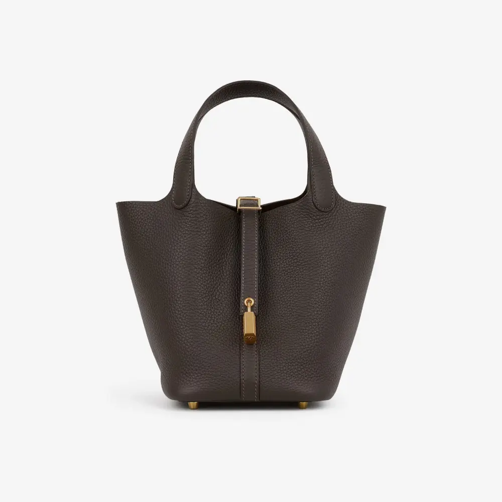 HERMES PICOTIN 18 BAI BRUN GHW