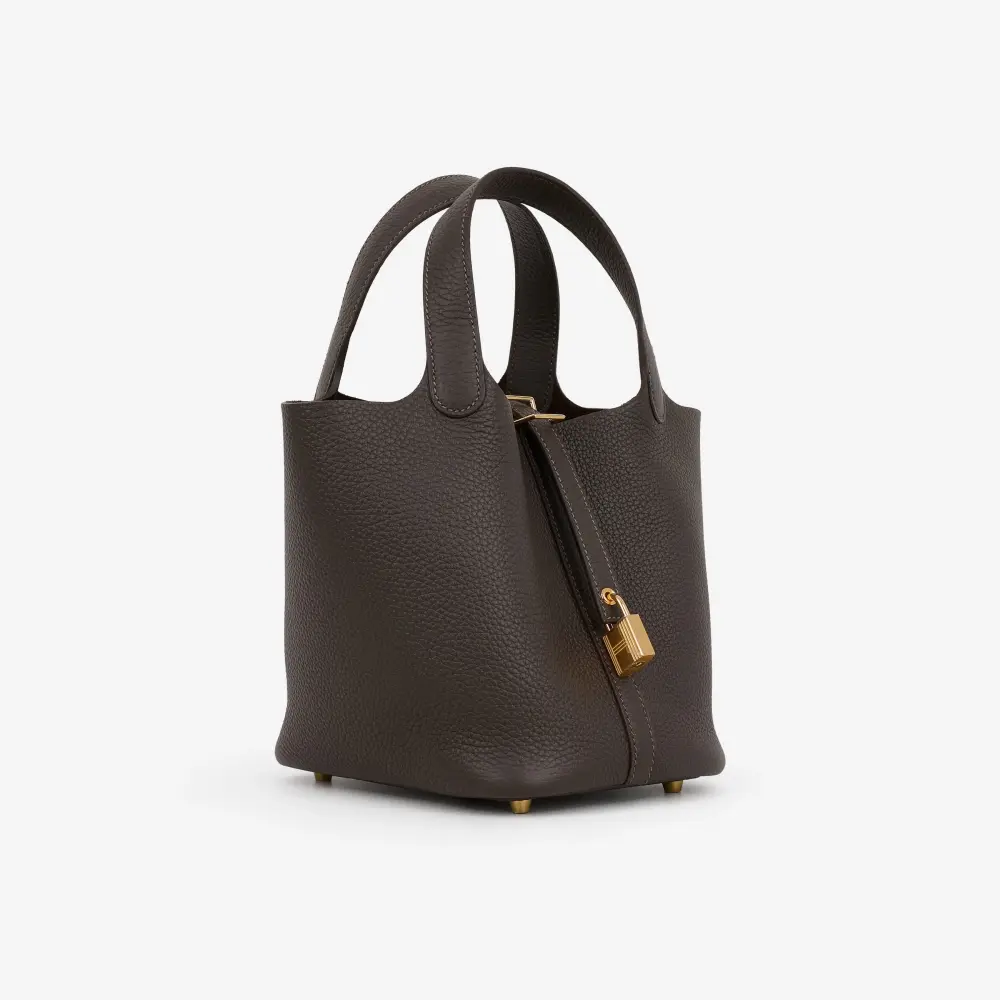 HERMES PICOTIN 18 BAI BRUN GHW