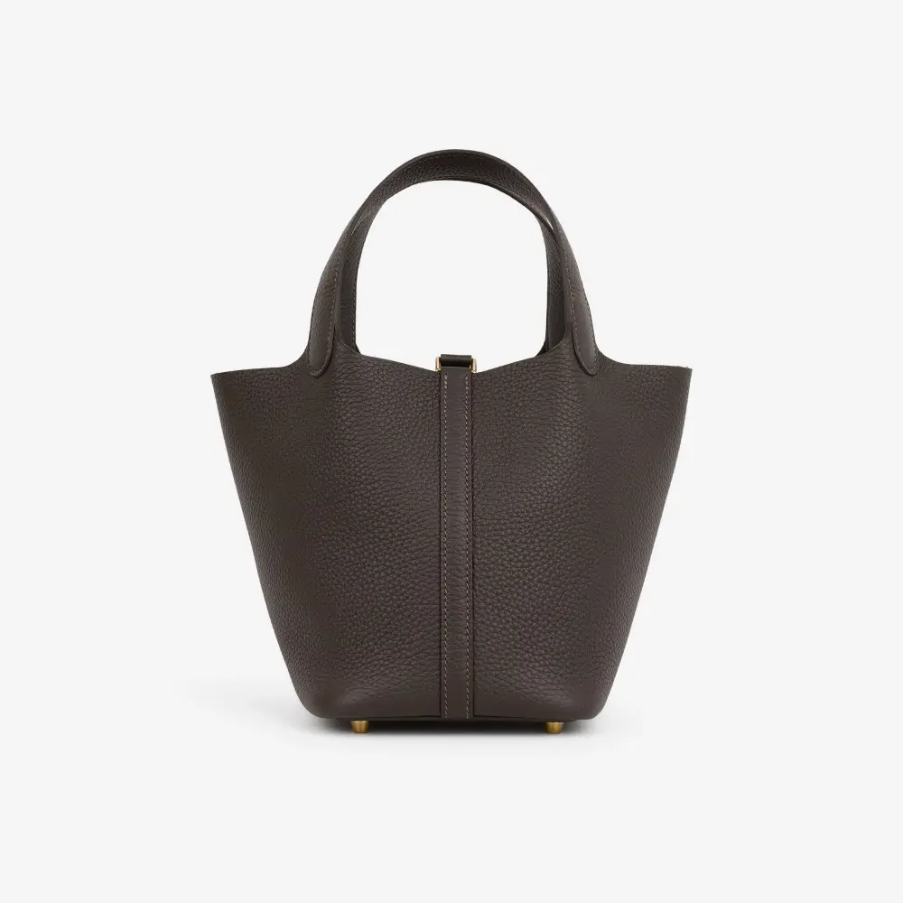 HERMES PICOTIN 18 BAI BRUN GHW
