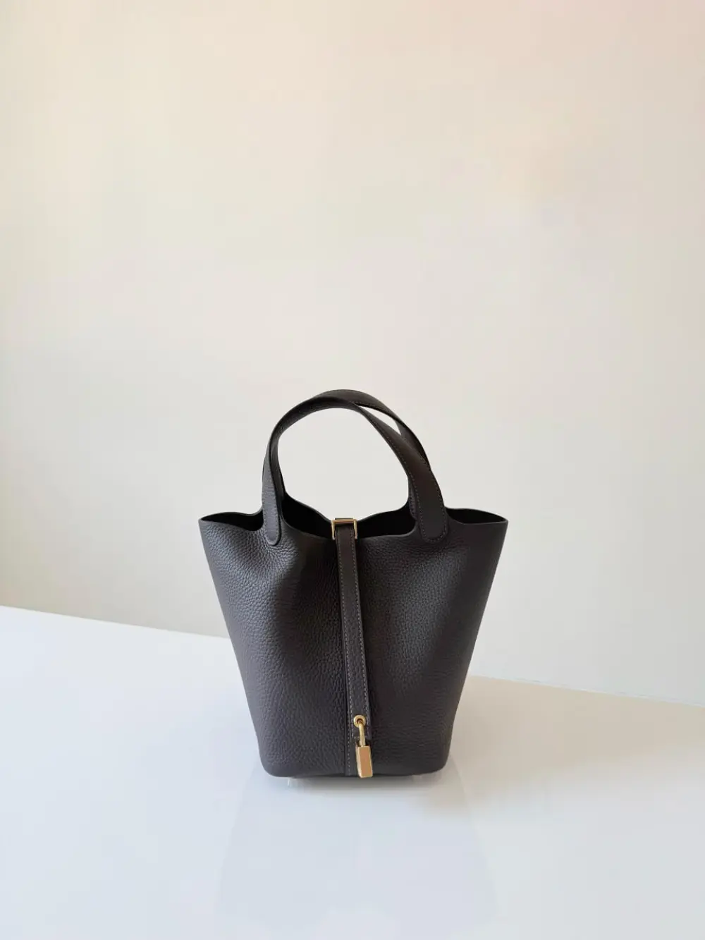 HERMES PICOTIN 18 BAI BRUN GHW