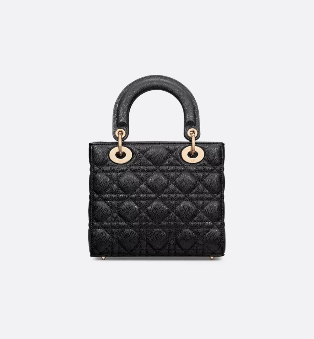 DIOR LADY DIOR SMALL BLACK GHW