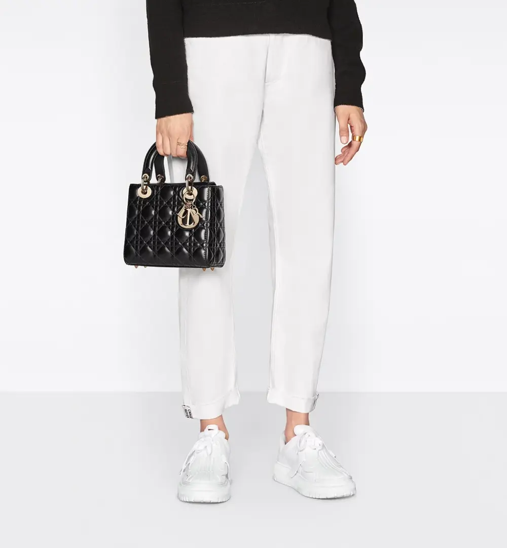 DIOR LADY DIOR SMALL BLACK GHW