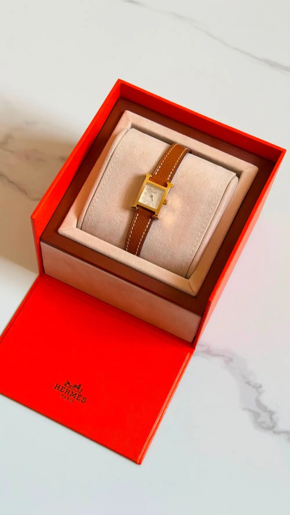 HERMES HHOUR TPM GOLD EPSOM GHW