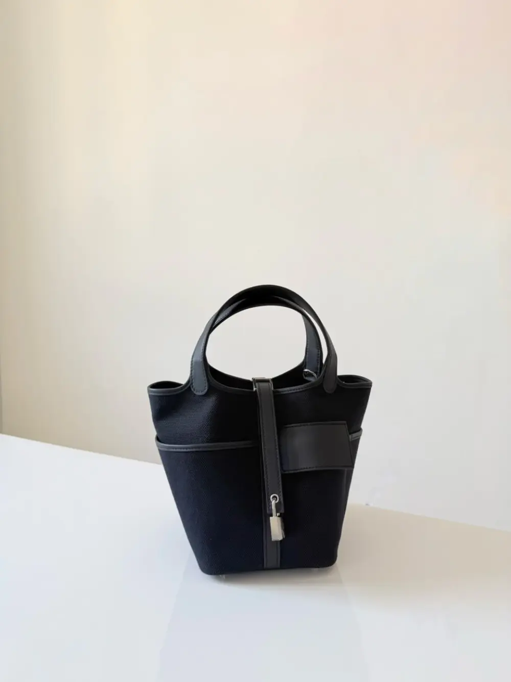 HERMES PICOTIN 18 CARGO BLACK / BLACK GOELAND & SWIFT PHW