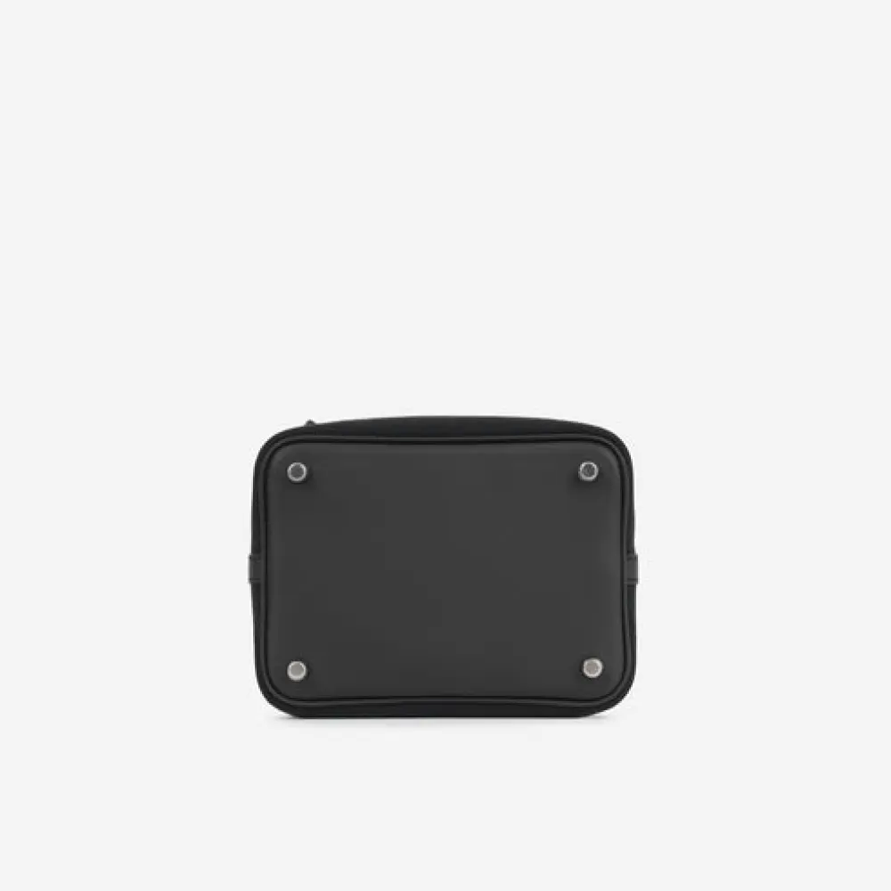 HERMES PICOTIN 18 CARGO BLACK / BLACK GOELAND & SWIFT PHW