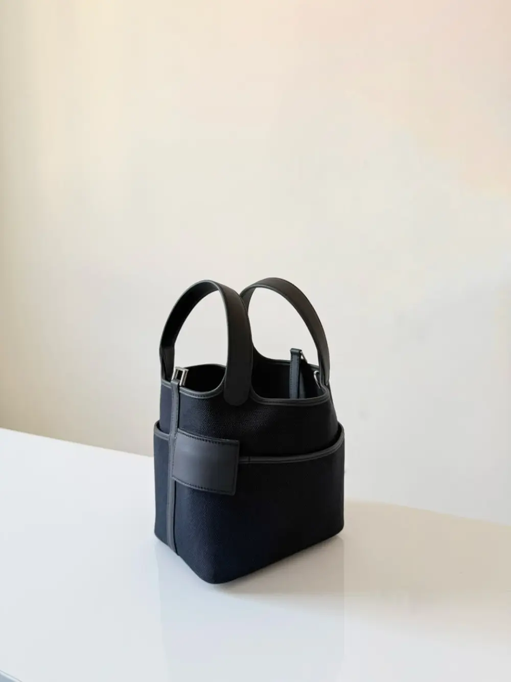 HERMES PICOTIN 18 CARGO BLACK / BLACK GOELAND & SWIFT PHW