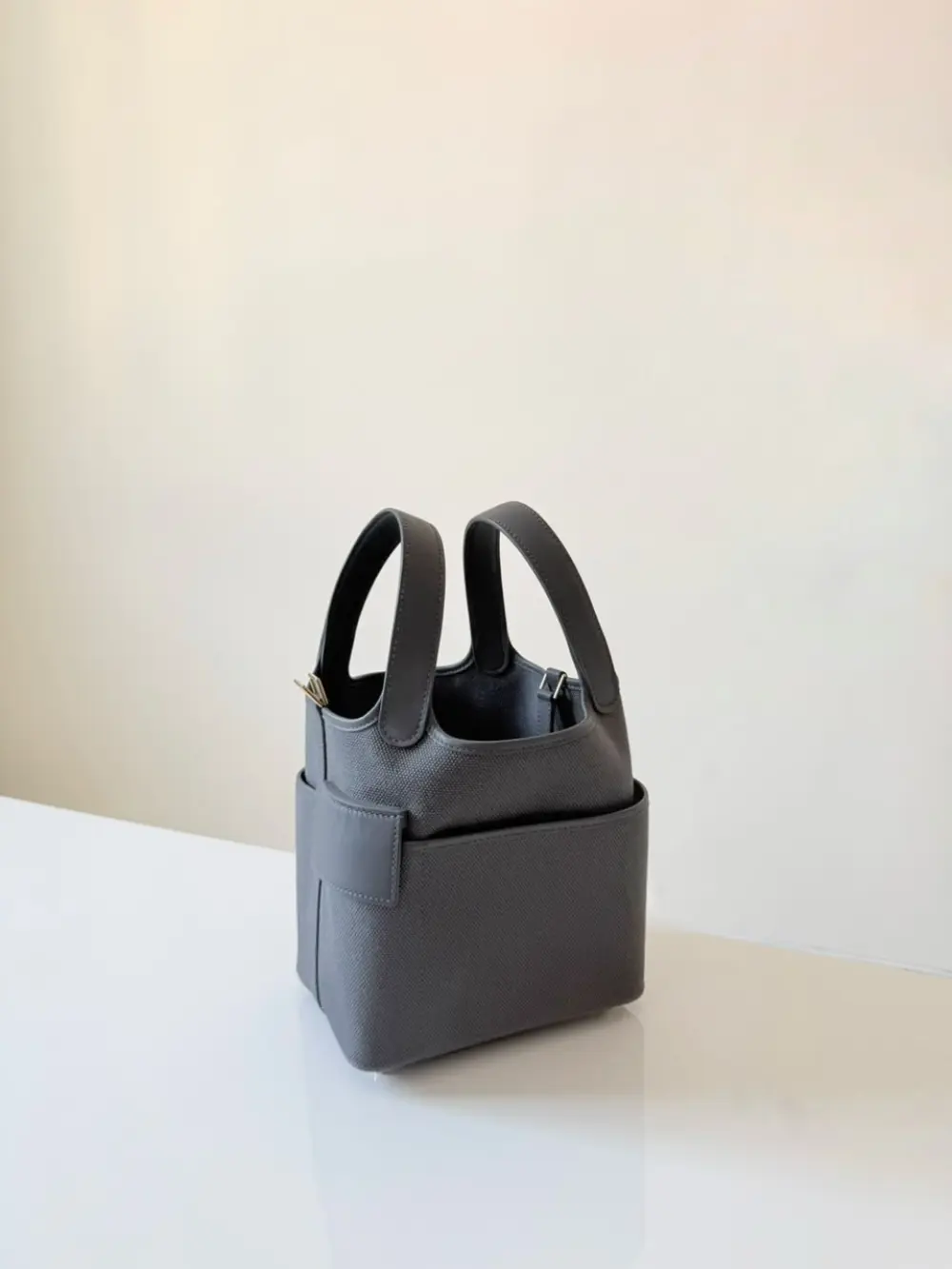 HERMES PICOTIN 18 CARGO ARDOISE / ARDOISE GOELAND & SWIFT GHW