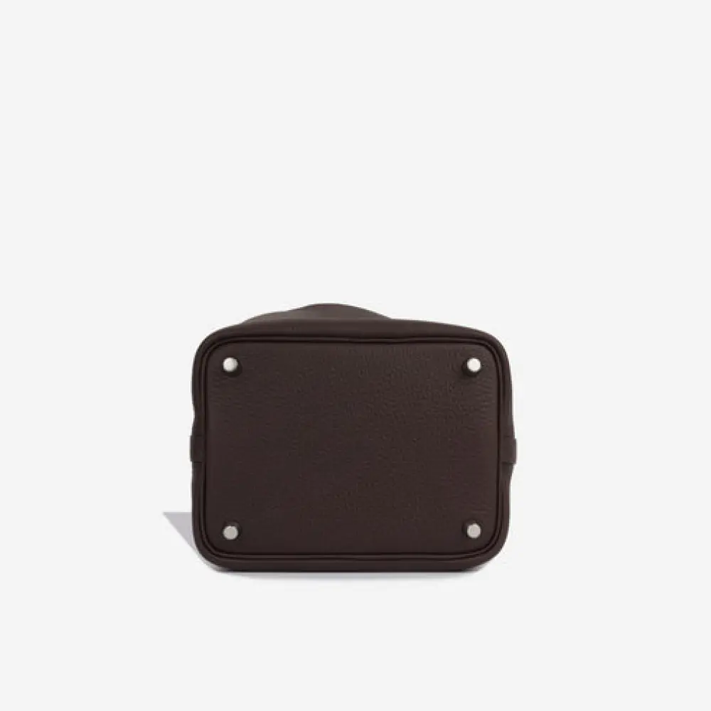 HERMES PICOTIN 18 BE ROUGE SELLIER / ANEMONE PHW