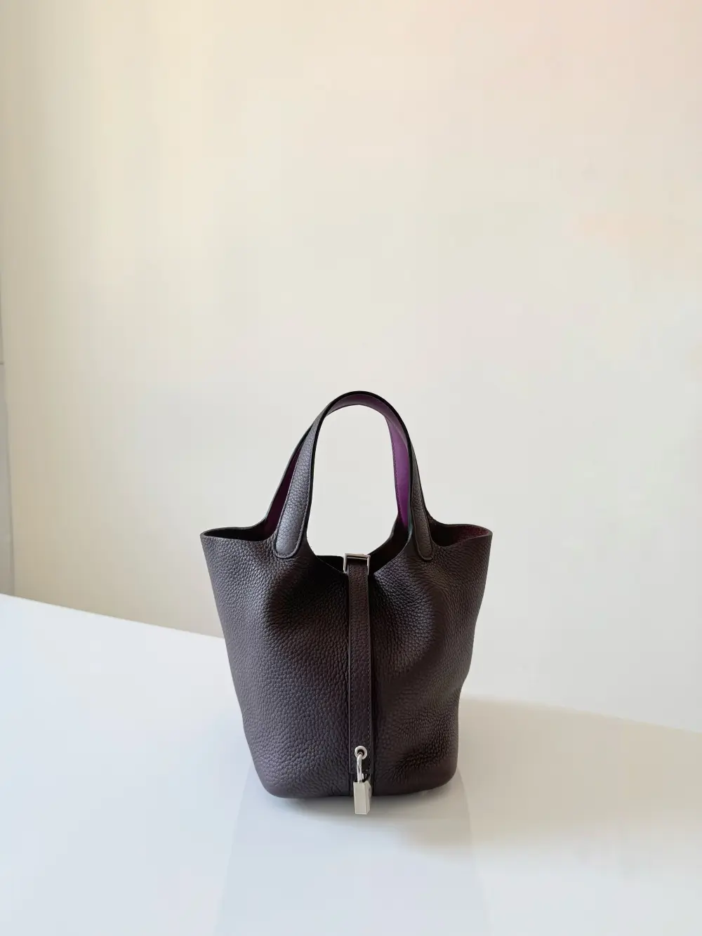 HERMES PICOTIN 18 BE ROUGE SELLIER / ANEMONE PHW