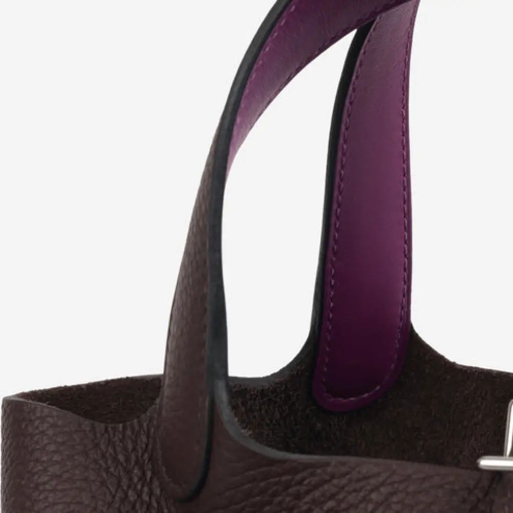 HERMES PICOTIN 18 BE ROUGE SELLIER / ANEMONE PHW