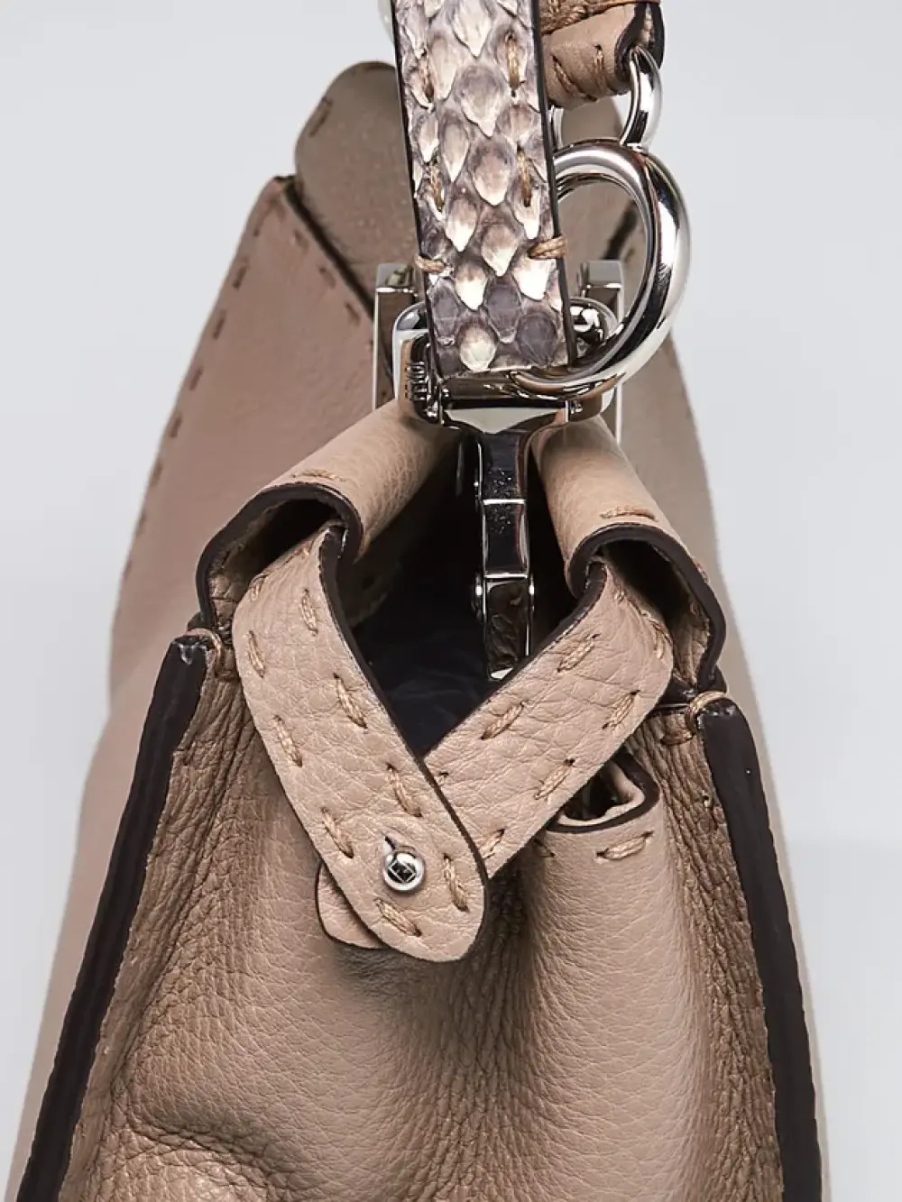 FENDI PEEKABOO MINI BAG NUDE PINK PHW