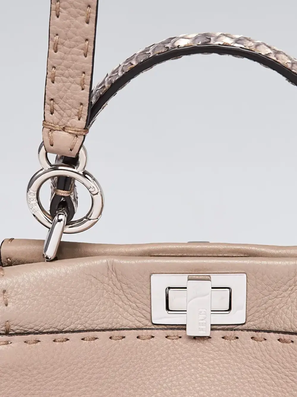 FENDI PEEKABOO MINI BAG NUDE PINK PHW