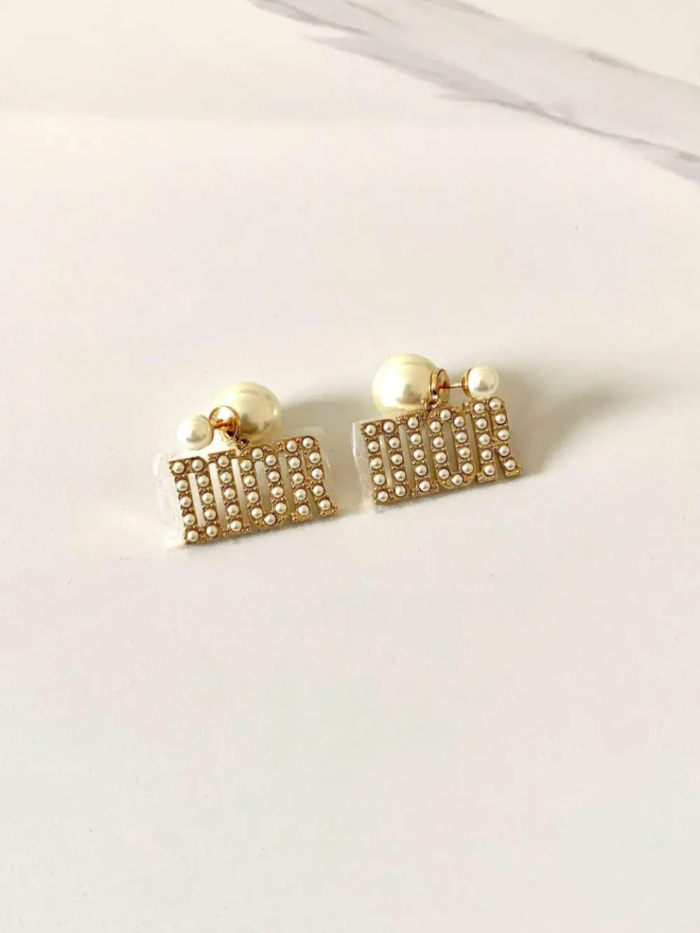 DIOR EARRING ANTING TRIBAL - DIOR PEARL ghw