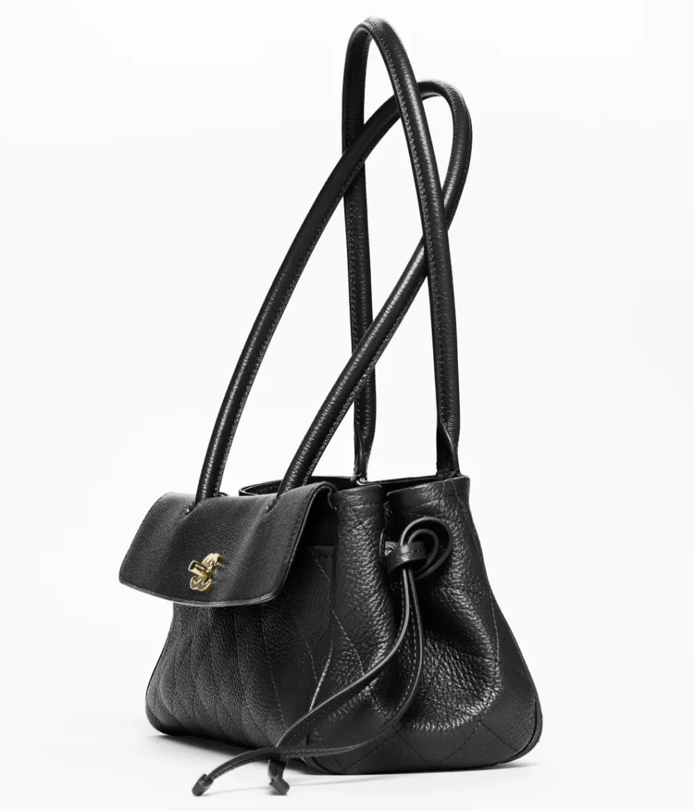 CHANEL EAST WEST SMALL BLACK GHW