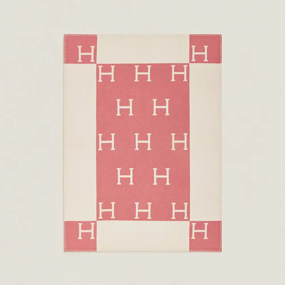 HERMES AVALON BABY BLANKET ROSE AIRELLES