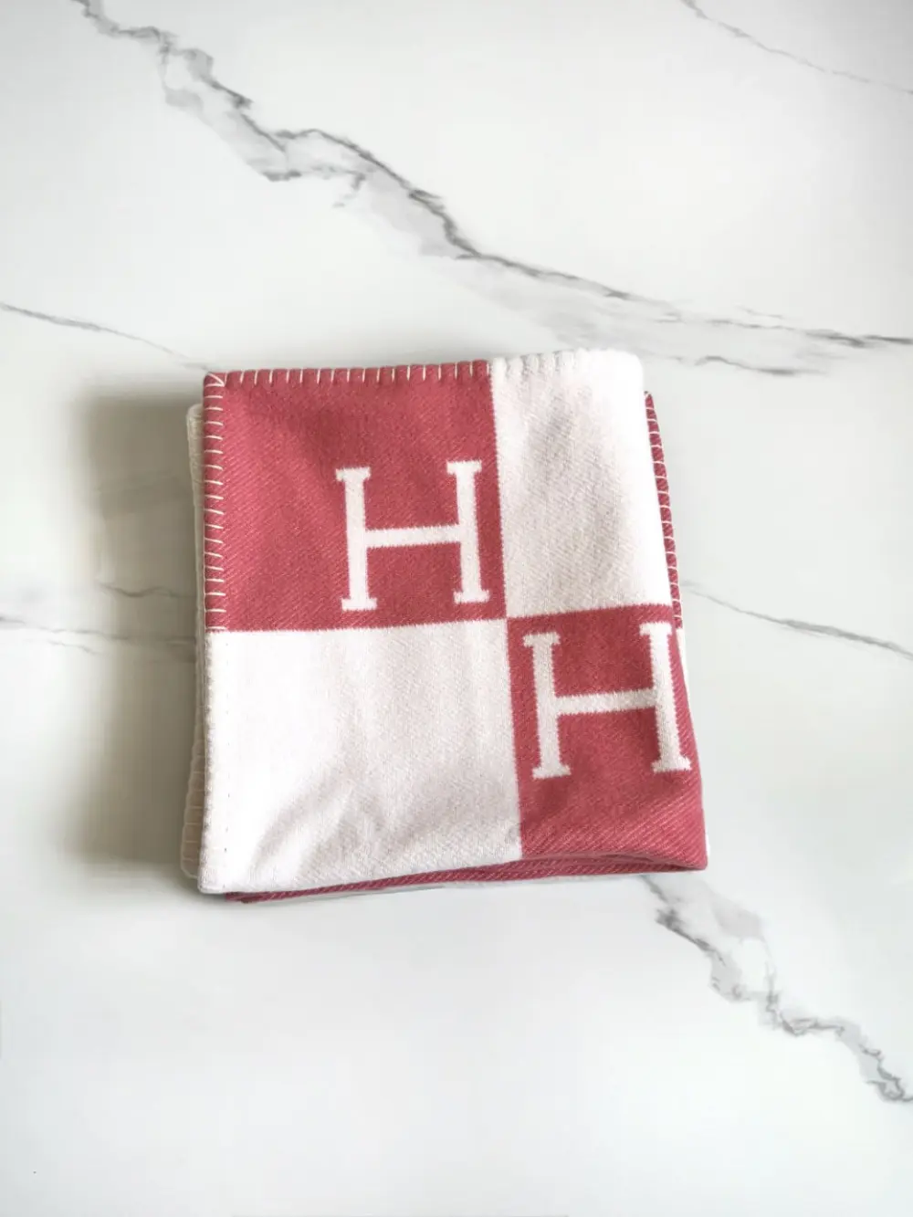 HERMES AVALON BABY BLANKET ROSE AIRELLES