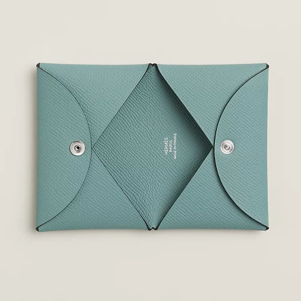 HERMES CALVI CARD HOLDER CIEL EPSOM