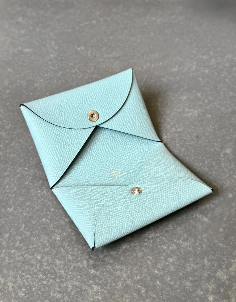 HERMES CALVI CARD HOLDER CIEL EPSOM