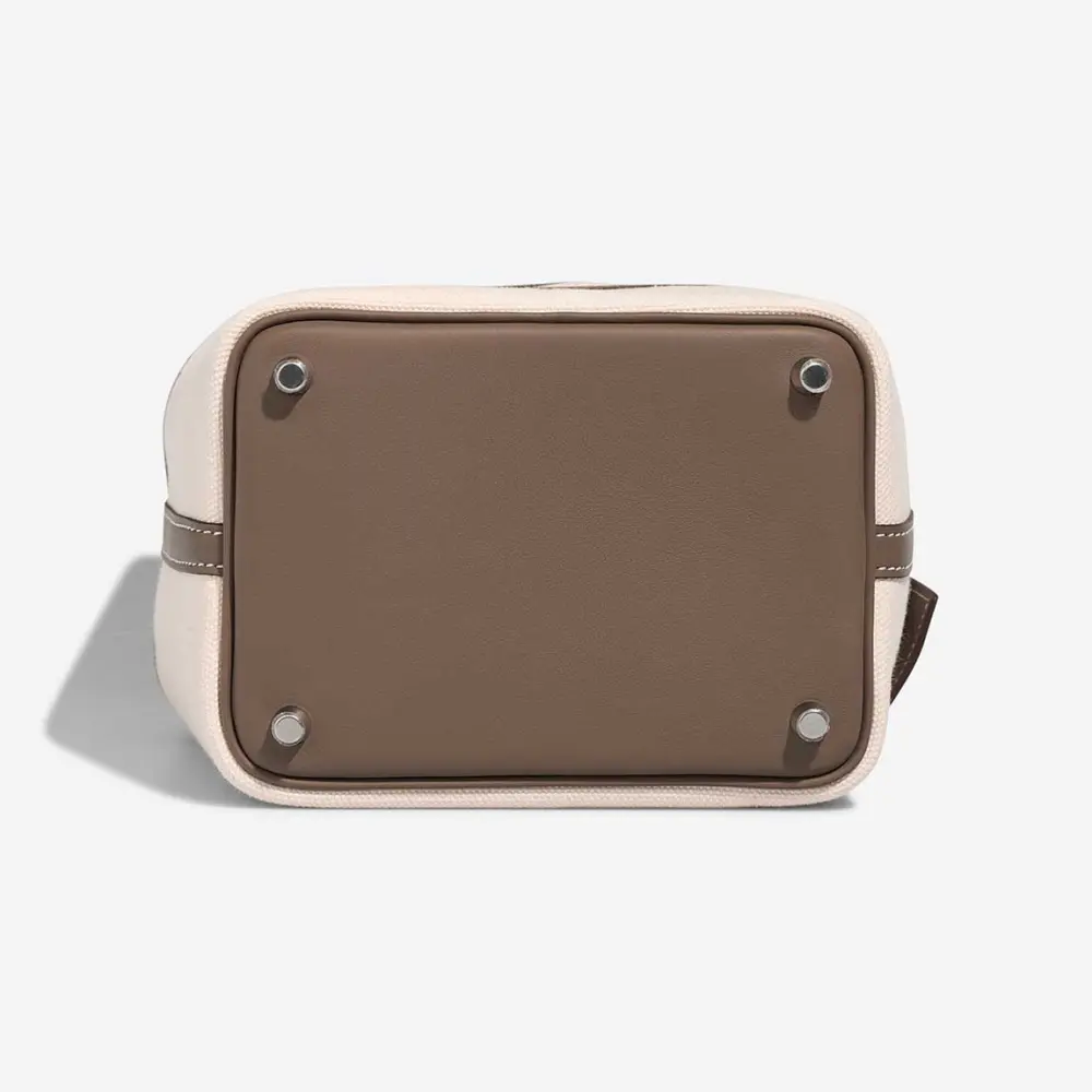 HERMES PICOTIN 18 CARGO ECRU ETOUPE PHW