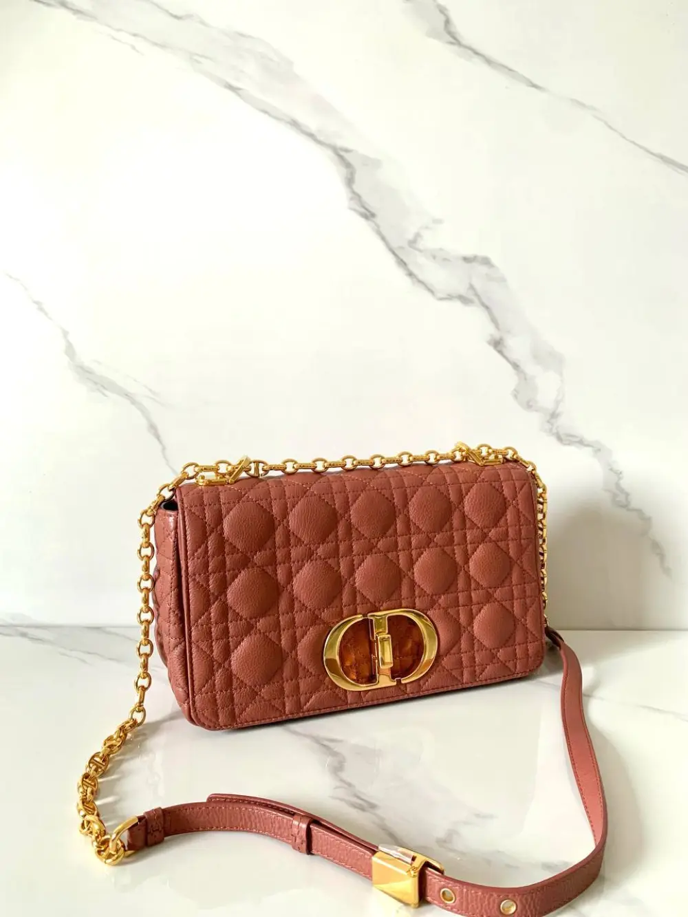 DIOR 30 MONTAIGNE CARO MEDIUM BAG rust