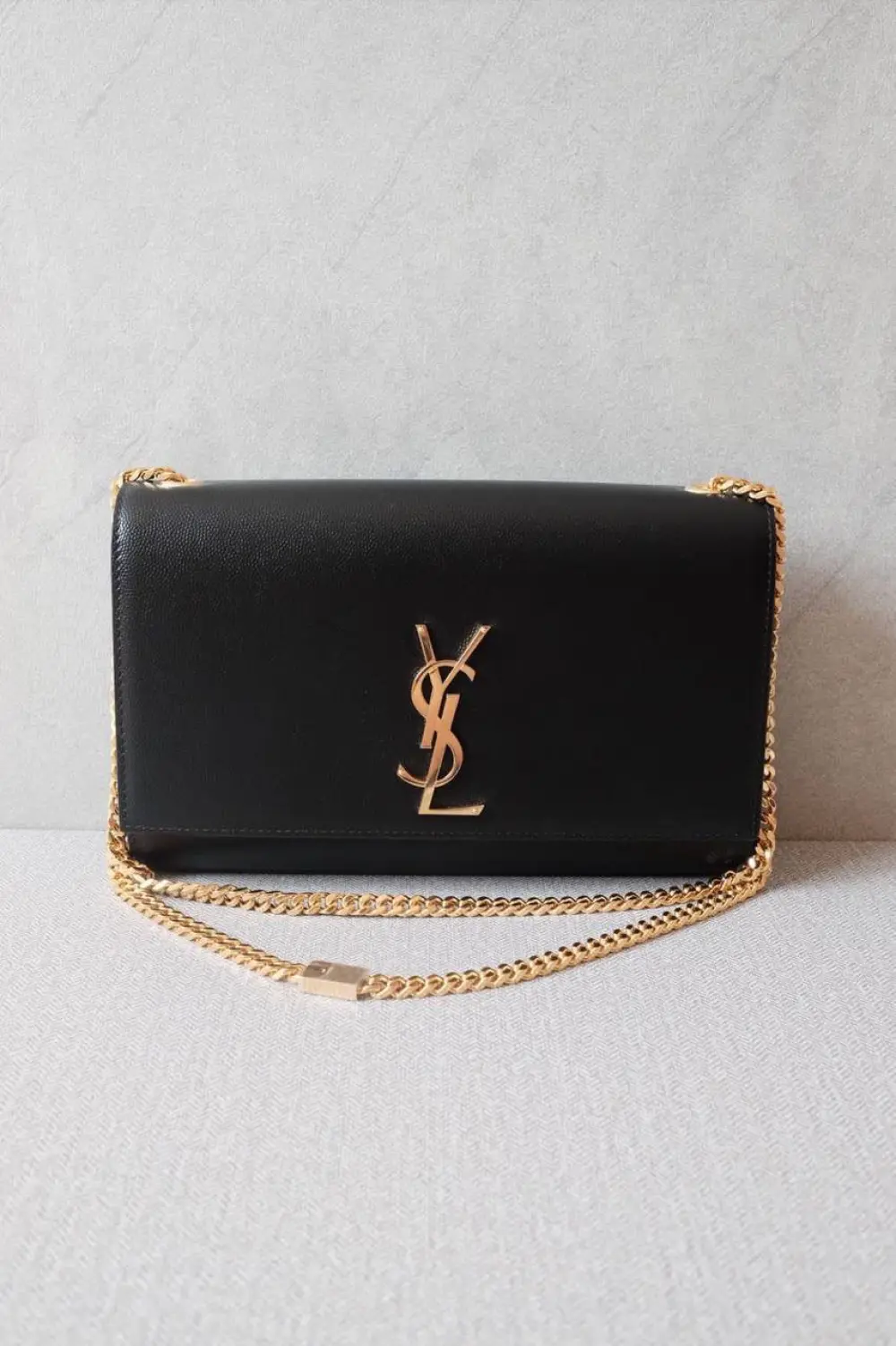 YSL SAINT LAURENT KATE MEDIUM BLACK GHW