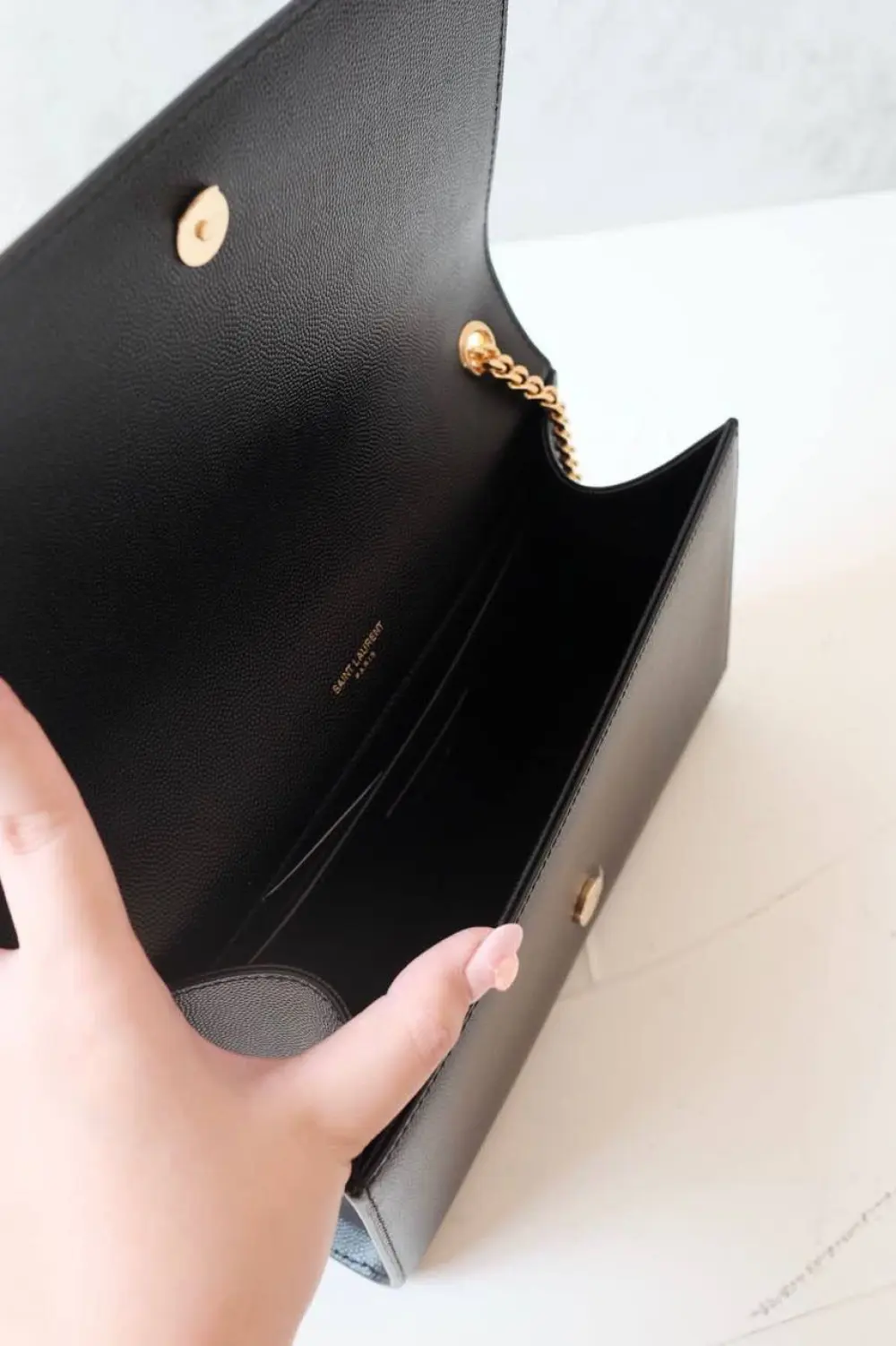 YSL SAINT LAURENT KATE MEDIUM BLACK GHW