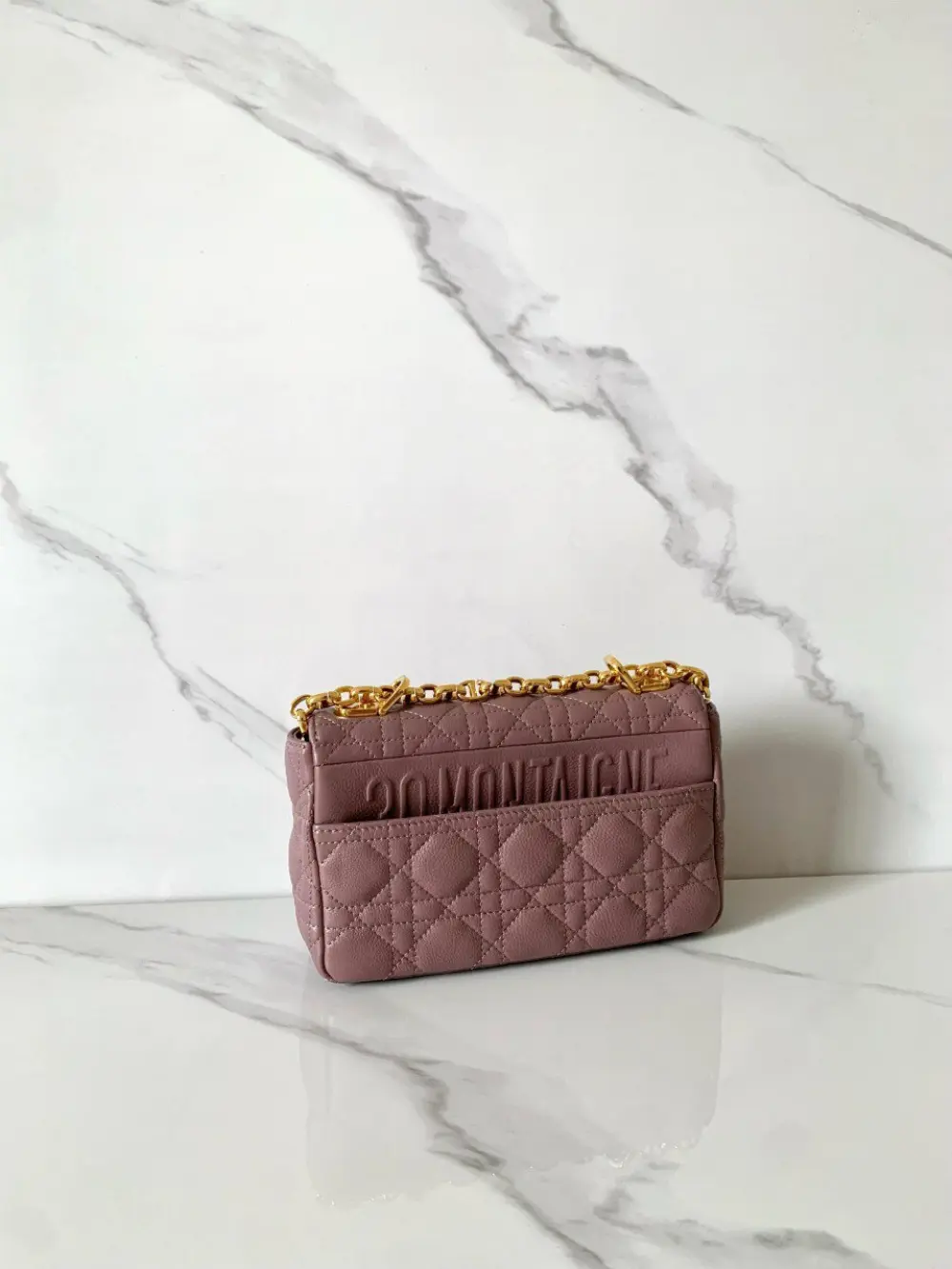 DIOR 30 MONTAIGNE CARO SMALL BAG peony