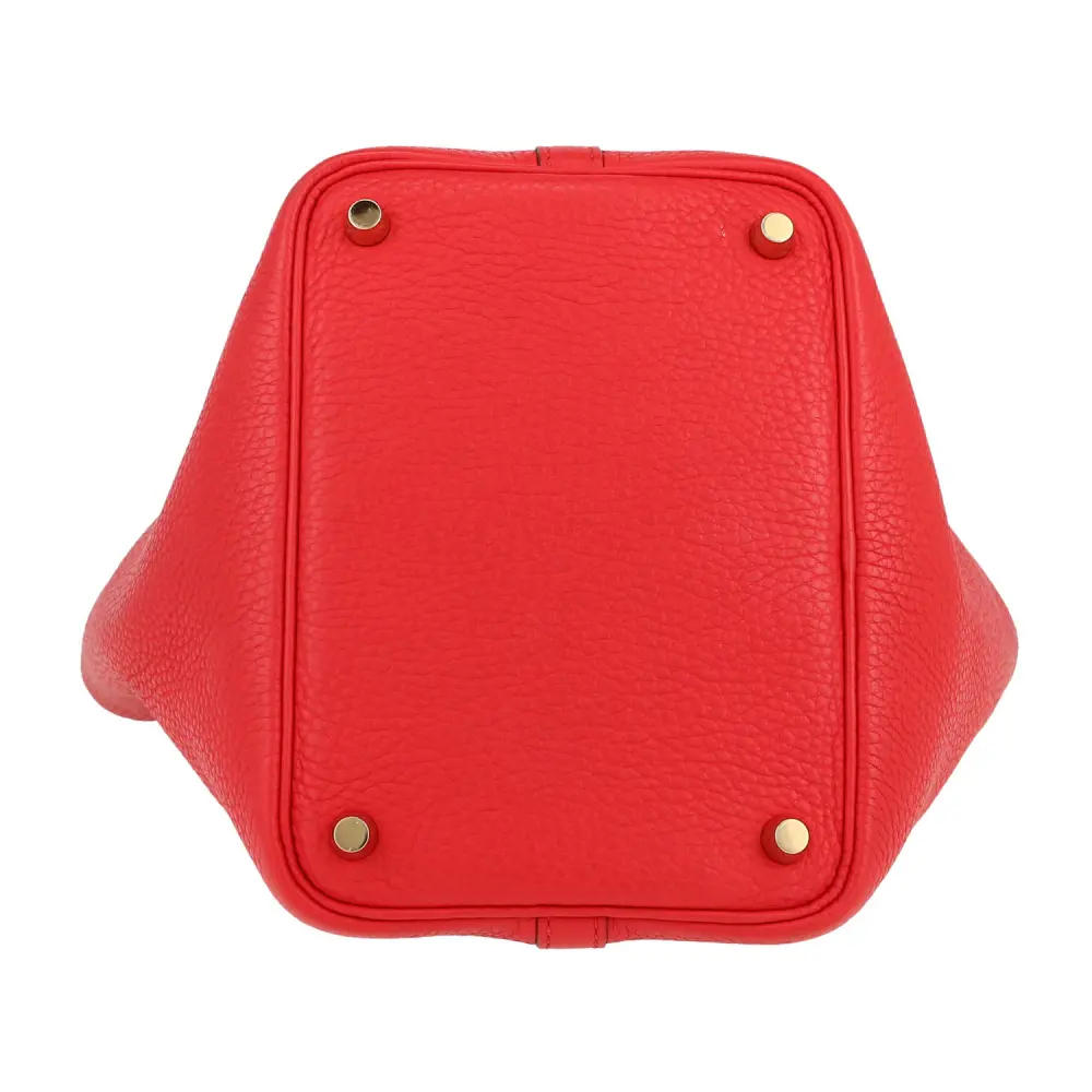 HERMES PICOTIN 18 ROUGE DE COUR CLEM GHW