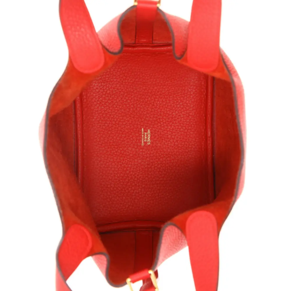 HERMES PICOTIN 18 ROUGE DE COUR CLEM GHW