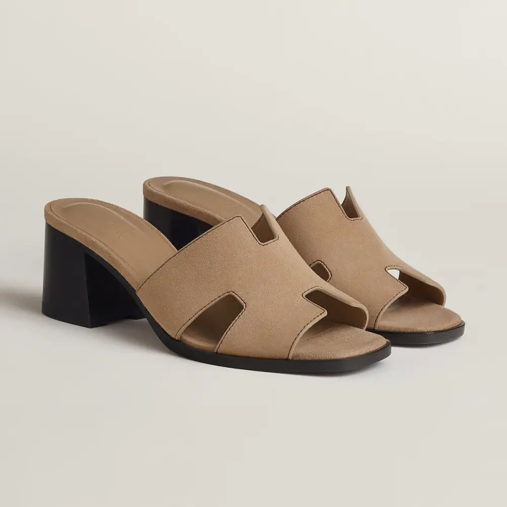 HELIA 60 SANDAL · BEIGE ARGILE SUEDE