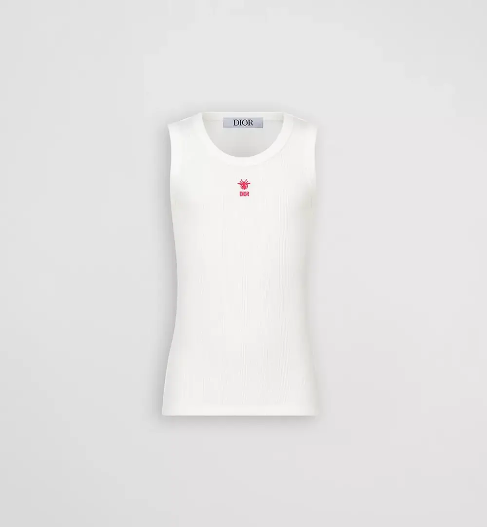KIDS TANK TOP · IVORY RIBBED COTTON JERSEY