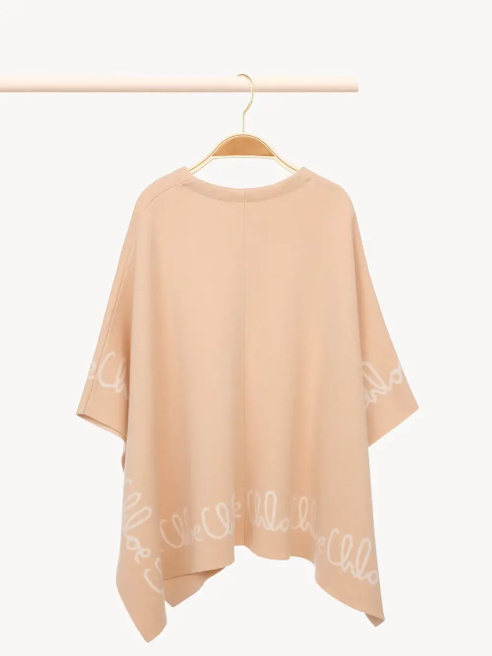 CHLOE KIDS CAPE COAT BEIGE PRINT