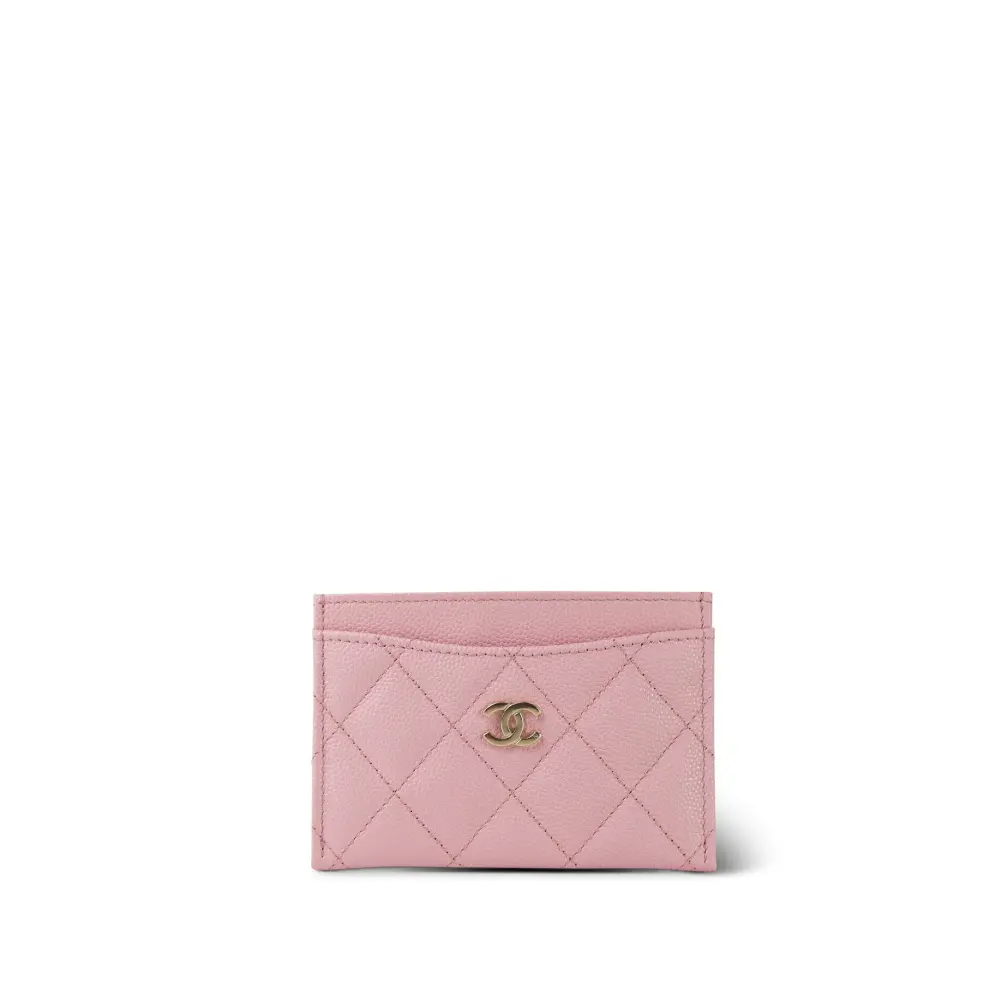 CLASSIC CARD HOLDER · BABY PINK CAVIAR SHW