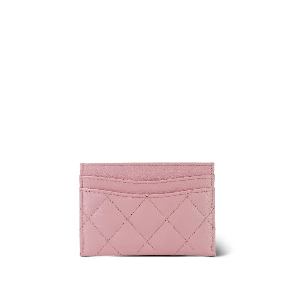 CHANEL CLASSIC CARD HOLDER BABY PINK CAVIAR SHW