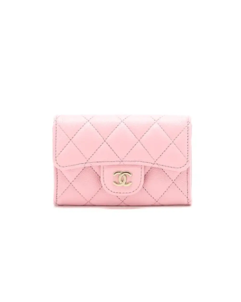 CLASSIC CARD CASE FLAP · LIGHT BABY PINK CAVIAR SHW