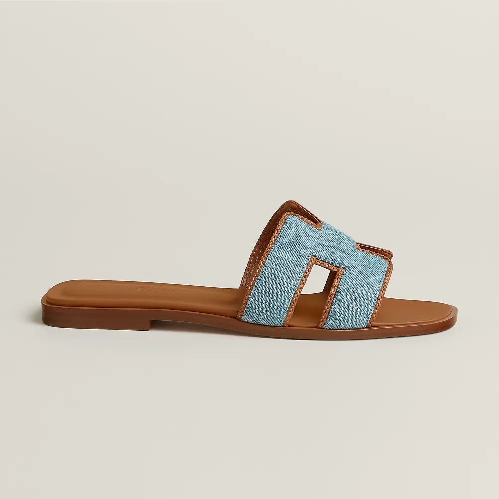 HERMES ORAN DENIM BLEU CLAIR / NATUREL