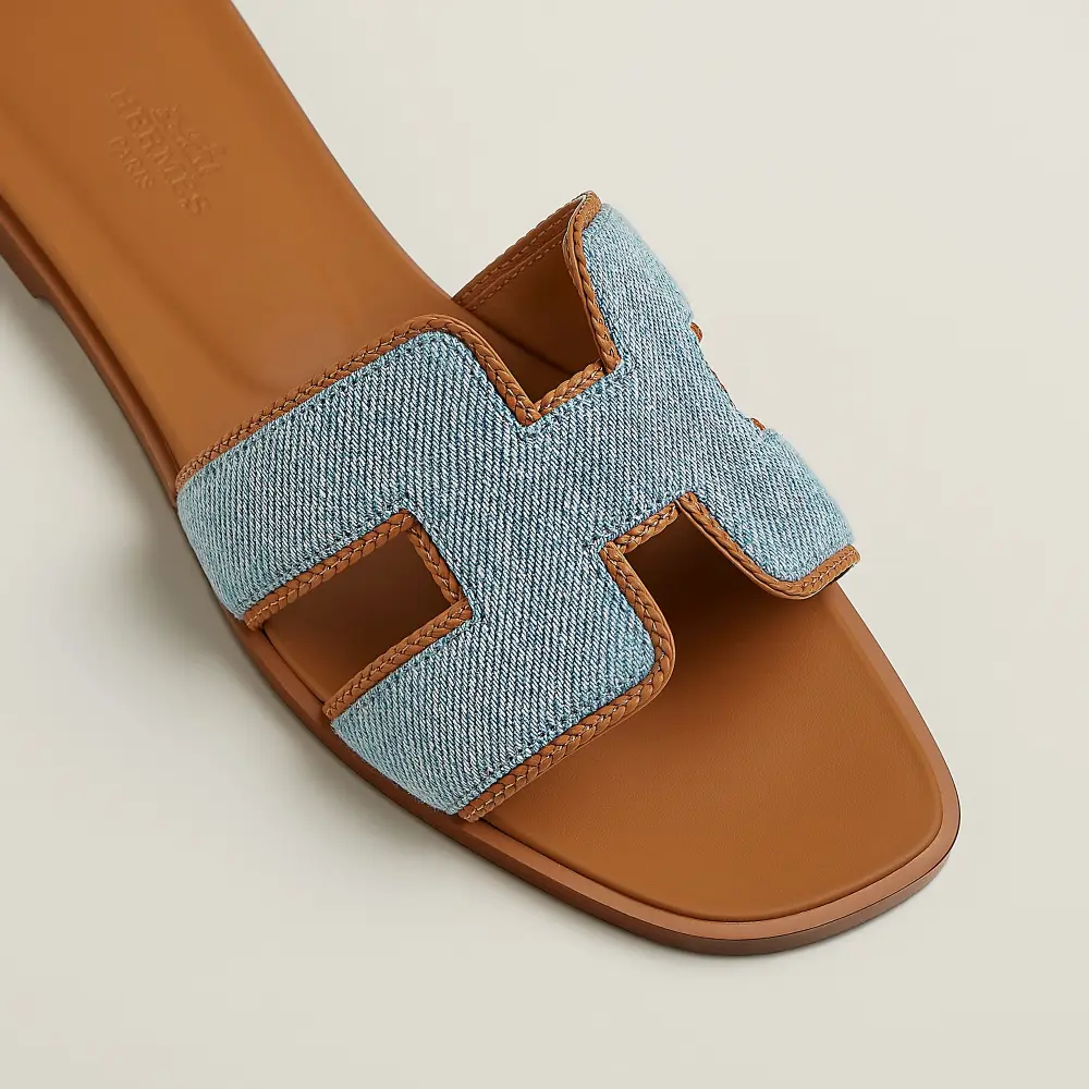 HERMES ORAN DENIM BLEU CLAIR / NATUREL