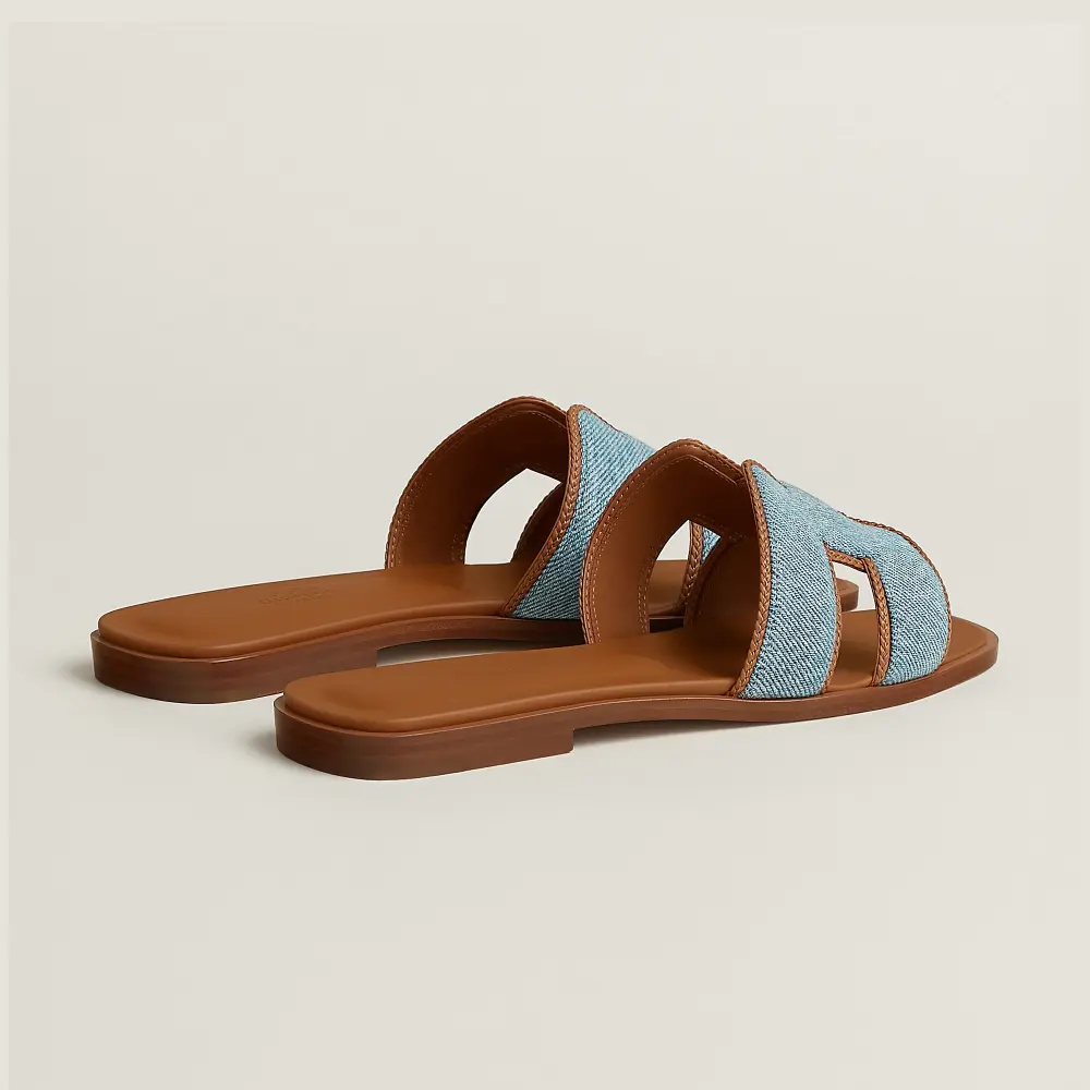 HERMES ORAN DENIM BLEU CLAIR / NATUREL
