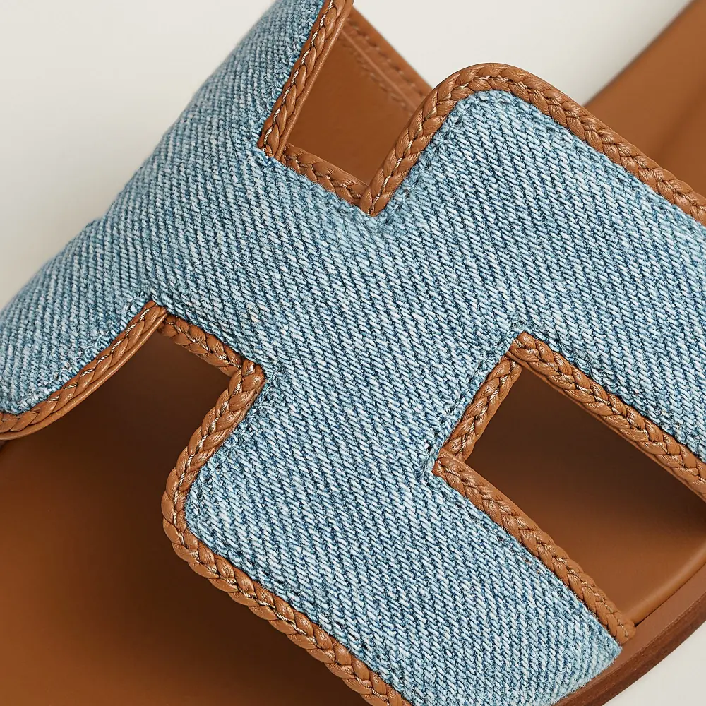 HERMES ORAN DENIM BLEU CLAIR / NATUREL